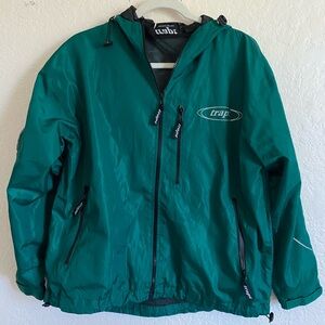 Y2K vintage TRAPT green windbreaker.